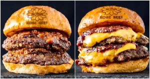 吃漢堡啦！神戶牛漢堡「MOJO MOJO BURGER」入駐神戶港，血拚完就到「TOOTH MART FOOD HALL」享用多層又美味的神戶牛吧。