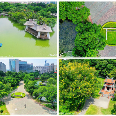 【台中。北區】台中公園。百年神社。躺著的鳥居。湖心亭。更樓。空拍攝影分享