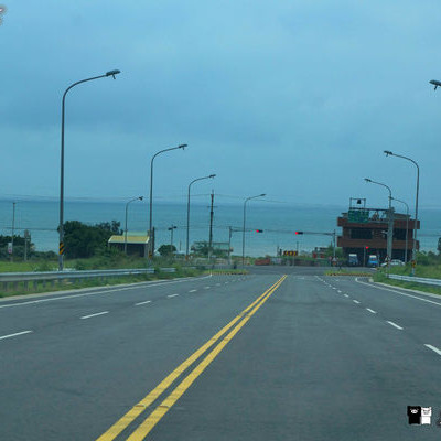 【苗栗。通霄】西濱新埔交流道。海天一線。開車經過副駕駛車內隨拍