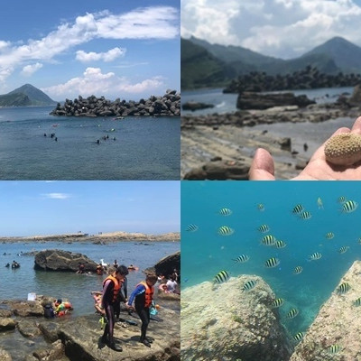 東北角人氣浮潛景點『鼻頭角公園』水肺潛水，自由潛水，親子旅遊，附有免費沖洗區及廁所，交通指南，瑞芳美食廣場